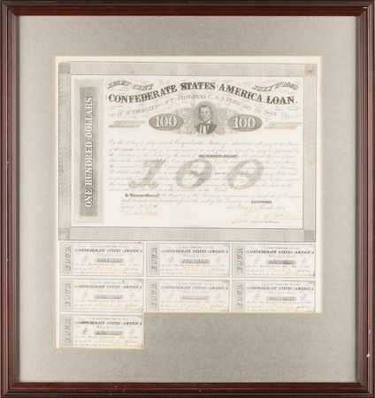 Lot #392 Confederate Bond (1863) - Image 1