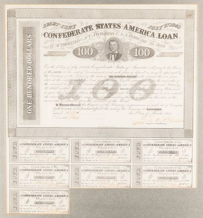 Lot #392 Confederate Bond (1863) - Image 2
