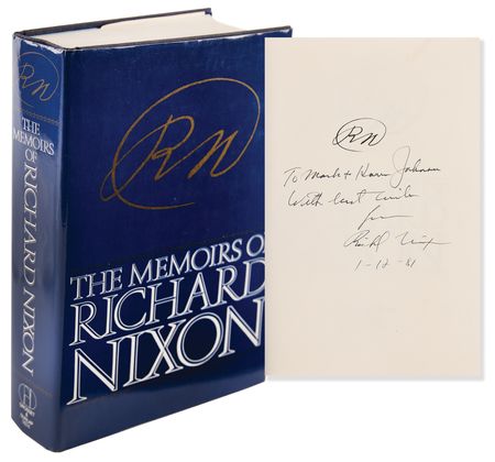 Lot #46 Richard Nixon Signed Book - Memoirs - Image 1