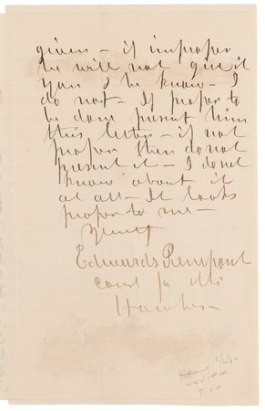 Lot #319 U. S. Grant Cabinet and Associates (12) Signed Items - Image 3