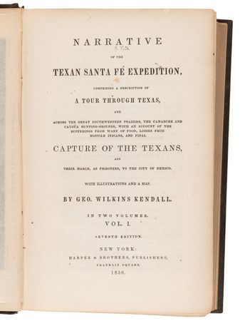 Lot #368 Narrative of the Texas Santa Fe Expedition by George Wilkins Kendall - Image 2
