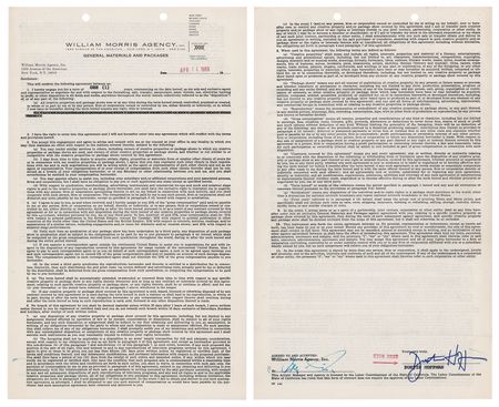 Lot #595 Dustin Hoffman Document Signed - Image 1