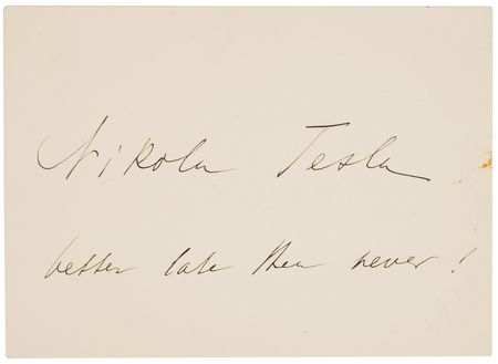 Lot #223 Nikola Tesla Signature - 