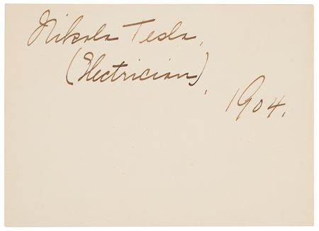 Lot #223 Nikola Tesla Signature - 