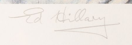 Lot #323 Edmund Hillary Signed Print - 'Hillary Conquers Everest' (Ltd. Ed. #455/1953) - 31˝ x 25˝ - Image 2