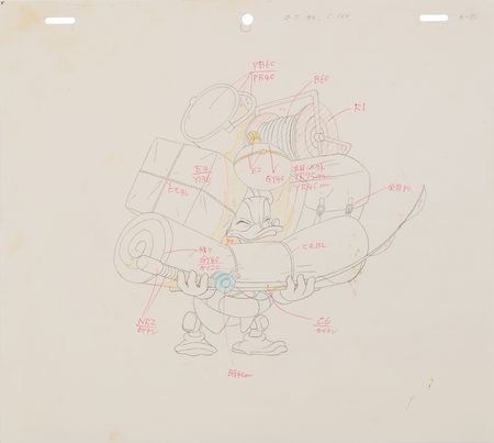 Lot #879 DuckTales characters (8) production drawings from DuckTales - Image 2