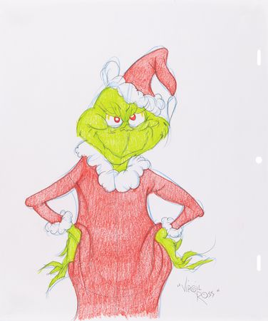 Lot #902 Virgil Ross Signed Original Drawing of