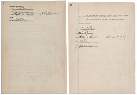 Lot #210 Thomas Edison (2) Documents Signed - Meeting Minutes for Thomas A. Edison, Inc. and the Edison Manufacturing Company - Image 2