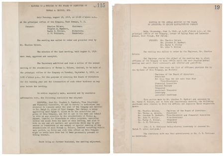 Lot #210 Thomas Edison (2) Documents Signed - Meeting Minutes for Thomas A. Edison, Inc. and the Edison Manufacturing Company - Image 3