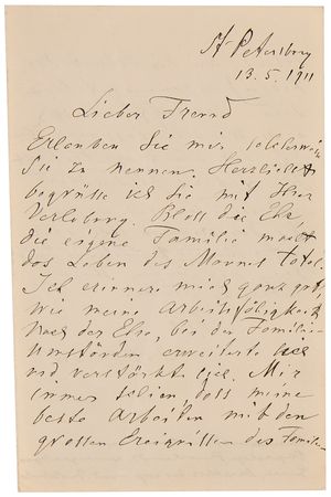 Lot #221 Ivan Pavlov Autograph Letter Signed: 