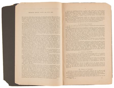 Lot #217 Guglielmo Marconi: Official Act for Establishing a Chain of Imperial Wireless Stations (1912) - Image 3