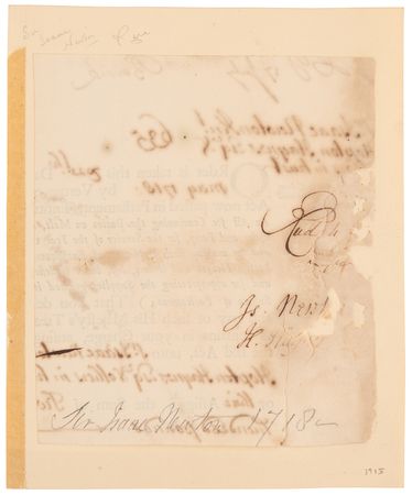 Lot #218 Isaac Newton Signature - Image 2