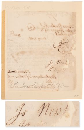 Lot #218 Isaac Newton Signature - Image 1