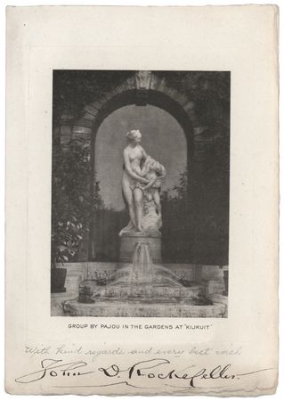 Lot #111 John D. Rockefeller Signed Christmas Card - Image 1