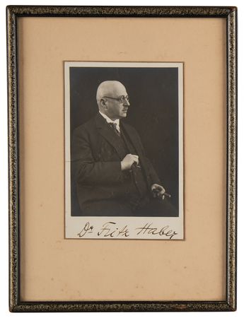 Lot #215 Fritz Haber Signed Photograph - The Nobel Prize-Winning 'Father of Chemical Warfare' - Image 1