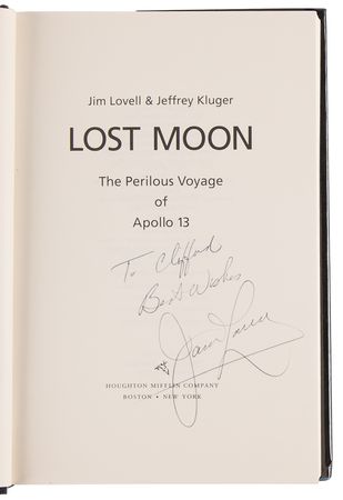 Lot #434 Apollo 13 (3) Signed Books : Lovell and Haise - Image 3
