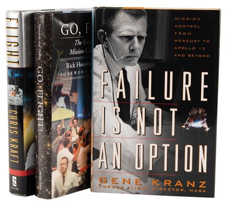 Lot #481 NASA Mission Control (3) Signed Books - Image 1