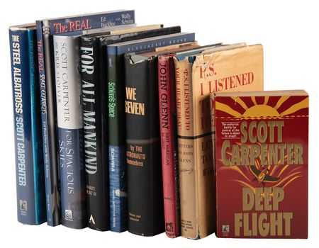 Lot #468 Mercury Astronauts (9) Signed Books - Image 1