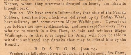 Lot #375 George Washington: Benjamin Franklin's The Pennsylvania Gazette from July 4, 1754 - Image 2