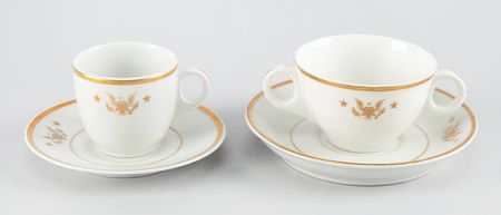 Lot #42 John F. Kennedy: Presidential China from the 'Honey Fitz' (4-Piece Tea Cup and Saucer Set) - Image 1
