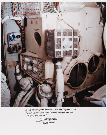 Lot #459 Fred Haise Oversized Signed Photograph: 
