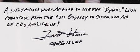 Lot #459 Fred Haise Oversized Signed Photograph: 