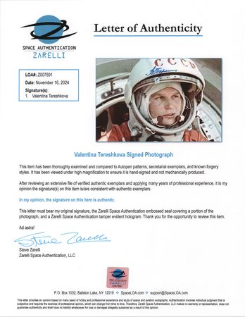 Lot #494 Valentina Tereshkova Signed Photograph - Image 2