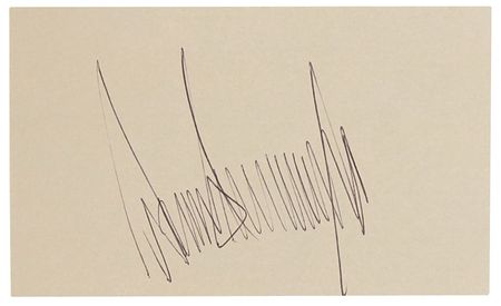 Lot #58 Donald Trump Signature - Image 1