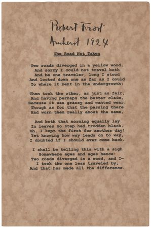 Lot #518 Robert Frost Signature