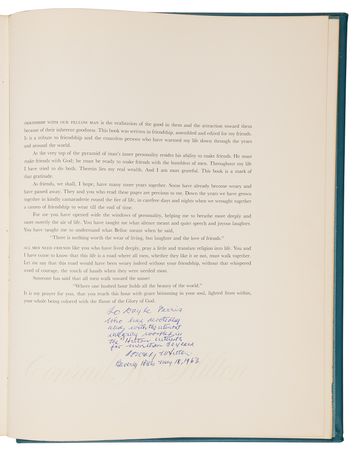 Lot #325 Conrad Hilton Signed Book - Inspirations of an Innkeeper (Ltd. Ed. #31/312) - Image 4