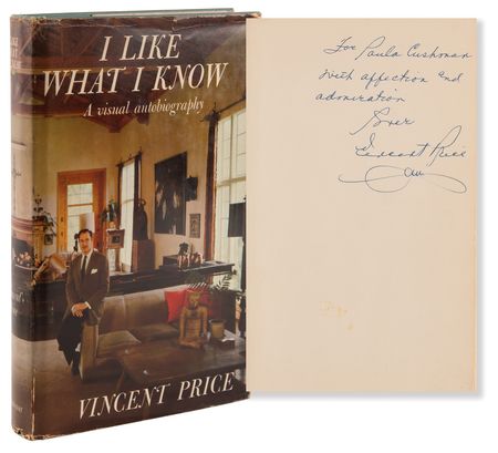 Lot #622 Vincent Price Signed Book - I Like What I Know - Image 1