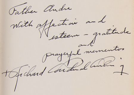 Lot #294 Richard Cardinal Cushing Signed Book - The World's Cardinal - Image 2