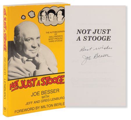 Lot #634 Three Stooges: Joe Besser Signed Book - Not Just A Stooge - Image 1