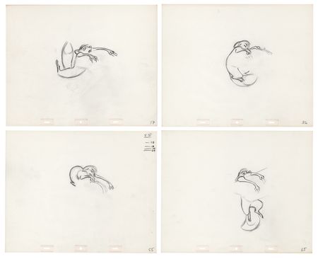 Lot #877 Tod production drawings (4) from Fox and the Hound - Image 1