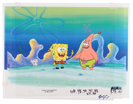 Lot #943 SpongeBob SquarePants and Patrick Star production cels from SpongeBob SquarePants - Image 2