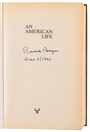 Lot #50 Ronald Reagan Signed Book - An American Life - Image 4