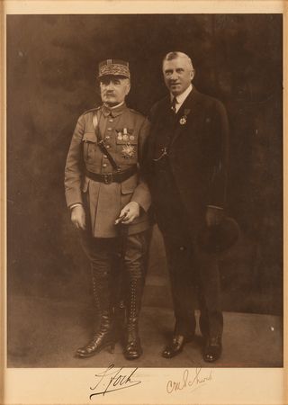 Lot #312 Ferdinand Foch and Charles Schwab Oversized Signed Photograph - Image 2