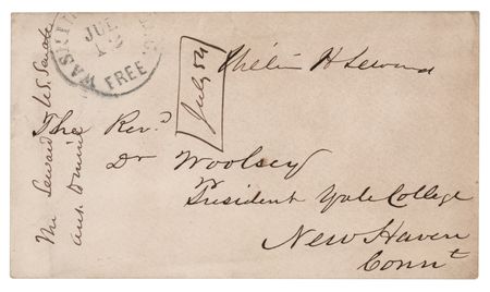 Lot #72 William H. Seward (2) Signed Items - Autograph Letter and Free Frank - Image 2