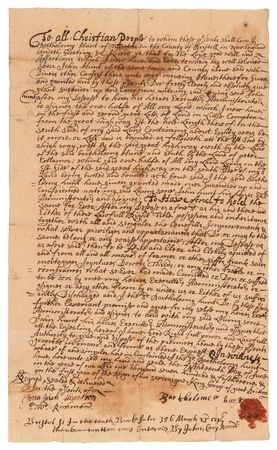 Lot #388 Benjamin Church Autograph Endorsement Signed (1717) - Rare Handwritten Document from 'The Father of American Ranging' - Image 1