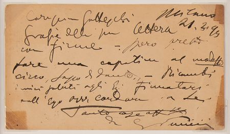 Lot #541 Giacomo Puccini Autograph Letter Signed - Image 1
