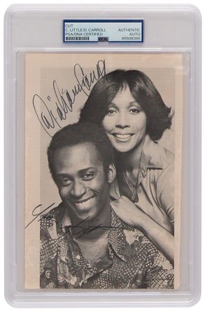 Lot #607 Cleavon Little and Diahann Carroll Signed Photograph - Image 1