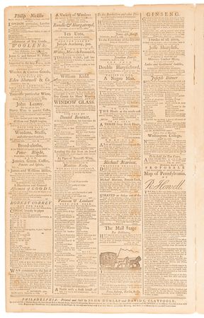 Lot #278 1st United States Congress: The Pennsylvania Packet from September 25, 1789 - Image 6