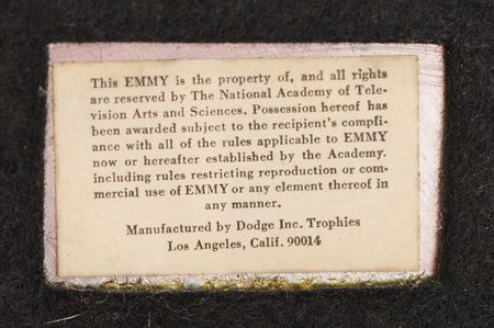 Lot #544 Emmy Award for Outstanding Choreography (Ernie Flatt for The Carol Burnett Show, 1970-1971) - Image 11
