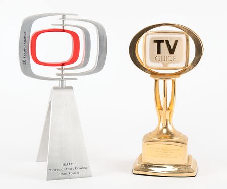 Lot #581 Everybody Loves Raymond: Doris Roberts (2) Television Awards - 2000 TV Guide Award and 2010 TV Land Award - Image 1