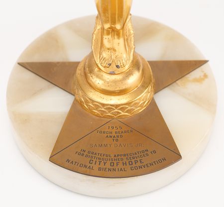 Lot #543 Sammy Davis, Jr.'s 1955 City of Hope 'Torch Bearer' Award - Image 6