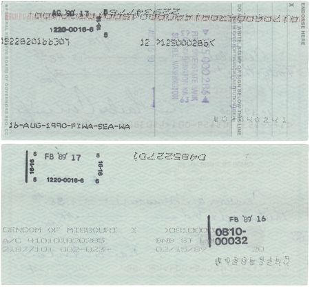Lot #454 Charles Conrad (2) Signed Checks - Image 2