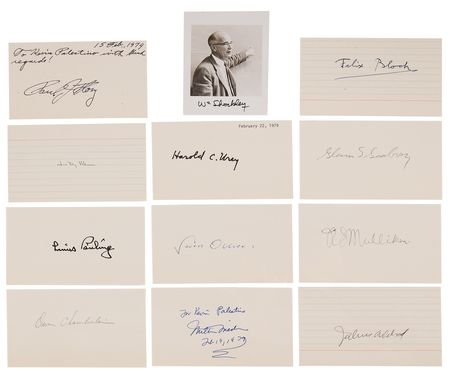 Lot #343 Nobel Prize Winners Collection of (78) Signed Items, Including Pauling, Watson, Shockley, Friedman, Bardeen, and Many More - Image 2