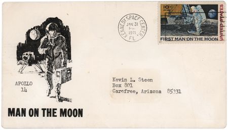 Lot #448 Neil Armstrong, Jack Swigert, and Dave Scott Signed Apollo 14 Launch Day Cover - Image 2