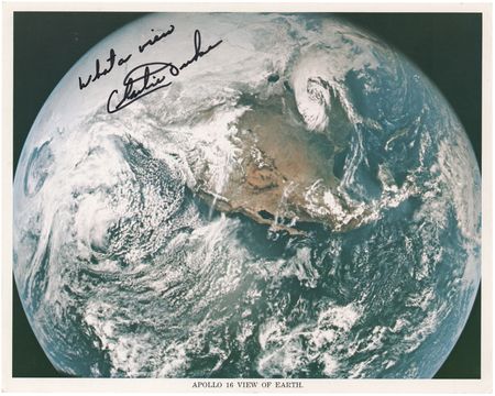 Lot #457 Charlie Duke Signed Photograph - Image 1