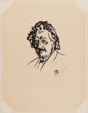 Lot #138 Albert Einstein Linocut by Wilhelm Böhme-Brauer (1931) - Image 2